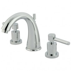Kingston Brass KS2961DL Concord Widespread Lavatory Faucet with Metal lever handle  7-Inch Spout Reach  Polished Chrome - B001F0GWDI